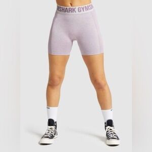 Gymshark Seamless Flex Athletic Pull On Biker Shorts In Purple Marl Size M